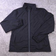 Little Donkey Andy Jacket Womens Medium Windbreaker Lightweight Full Zip Black
