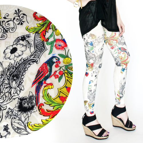 NEW Women's Leggings Jeggings Full Print Length Skinny Graphic Stretchy Gym Yoga - Picture 3 of 14