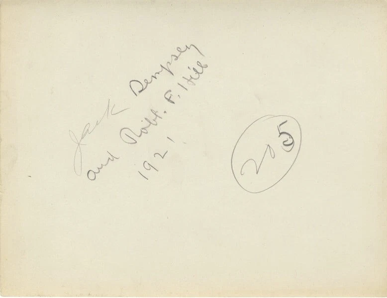 Champion Boxer Jack Dempsey Robert F Hill 1921 Original 6x8 Doble Peso Foto Foto 2 de 2