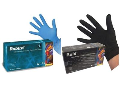 Aurelia Bold oder Robust (schwarz oder blau NItrile) dicke Handschuhe 100 200 1000 2000