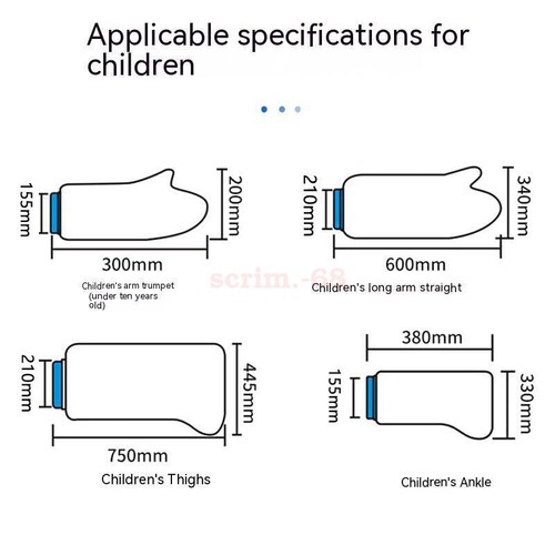 Waterproof Half Leg/Arm Cast & Dressing Protector Shower Bath Cover Reusable - Picture 6 of 33