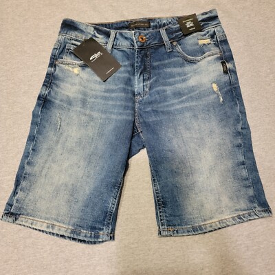 Silver Jeans Elyse Curvy Fit Mid Rise Bermuda Shorts Women's
