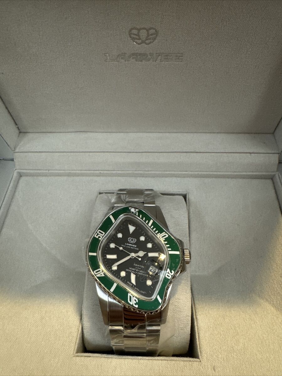 Laarvee Crash Watch PEA001 - Green Bezel Black Dial - Brand Laarvee Crash Watch PEA001 - Green Bezel Black Dial - Brand