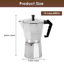1-12 Tassen Espressokocher Kaffeekocher Kaffeebereiter Espressokanne Mokkakocher