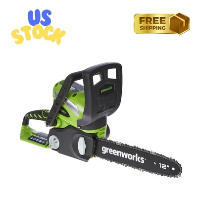 Greenworks 40V 12'' Cordless Compact Chainsaw Great For Storm Clean-Up, Pruning