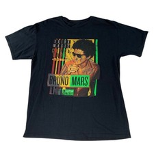 Bruno Mars XXIVK Magic World Tour 2018 Double Sided T-Shirt Black Medium