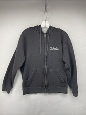 CABELA'S WOMEN'S TOP BROWN MEDIUM M HOODIE SWEATSHIRT ZIP UP JACKET