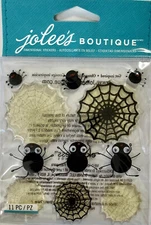 Jolee's Boutique Dimensional Stickers ~ Cute Spiders & Webs 11 Pc