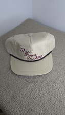 Vintage Rope Hat Beige Tan Strap Back Three Rivers Trucking Company Cap Hat