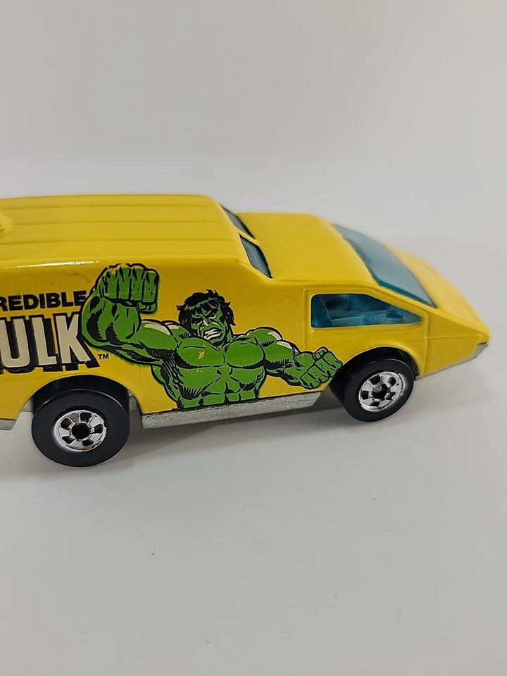 Hot Wheels Diecast Heroes The Incredible Hulk BW 1979 Spoiler Sport, Near Mint - Image 4 of 4