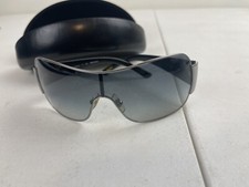 Ralph Lauren Sunglasses Dark with silver trim Designer Logo Stamped With Case