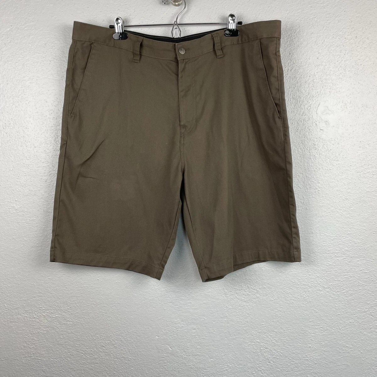 Volcom Men s Brown Cotton Blend True to This Chino Shorts Size 40