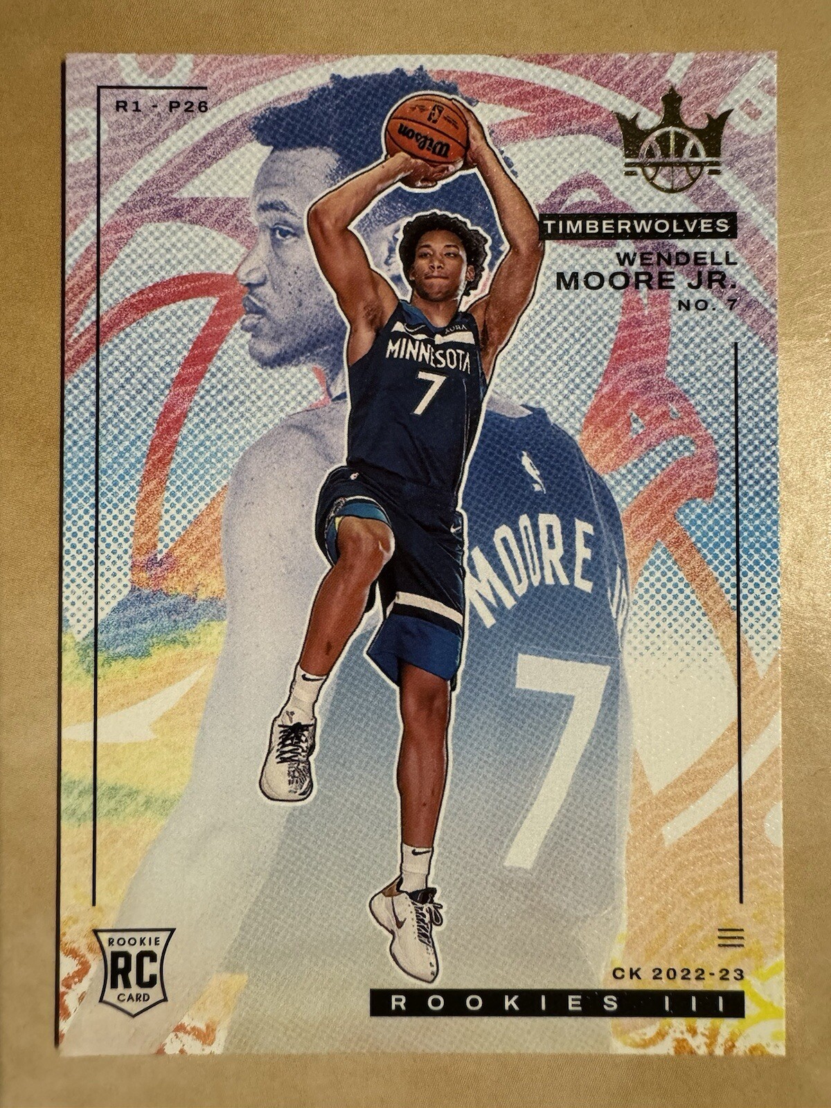 2022-23 Panini Court Kings Wendell Moore Jr. Level 3 Rookies III #142 RC Rookie