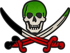 Pirate Sticker Jack Rackham Calico Flag Country KWT Kuwait