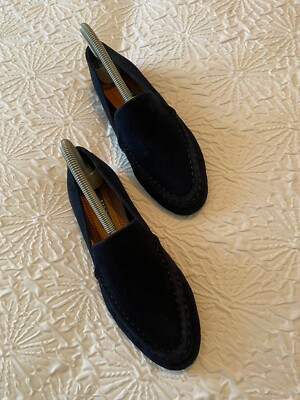 new m&s womens leather suede moccasins slip on casual shoes - Main Image
