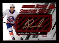 ARNAUD DURANDEAU 2023/24 UD ENGRAINED ROOKIE SIGNATURE SHOTS RED AUTO /99 BF5563