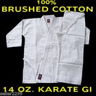 Size 4 WHITE 14 Oz. Gi Made of 100% Brushed Cotton Heavy Weight Karate Uniform