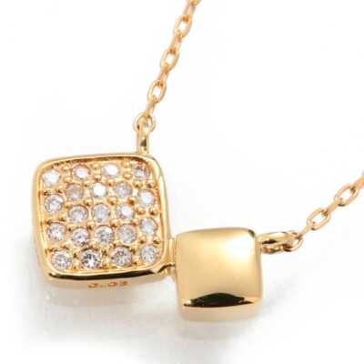 Auth PONTE VECCHIO PALPITO Necklace Genuine Diamond 18K