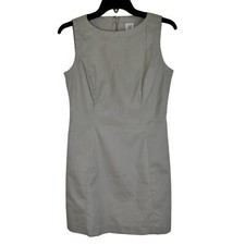 Gap Khaki Sheath Sleeveless Back Zip Solid Minimalist Dress Size 2