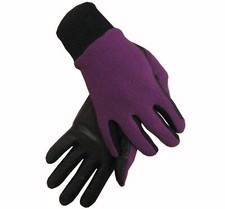 Ryda Childrens Winter Leather Horse Riding Gloves Fleece Backed