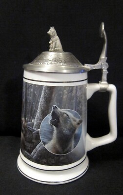 Longton Crown ~ Silent Watch ~ Stein Tankard ~ Kevin Daniel Timber Wolf LE