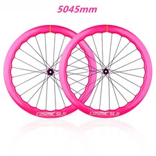 Set ruote onda carbonio disco bici strada 700C blocco centrale tubeless 6 pawls mozzo