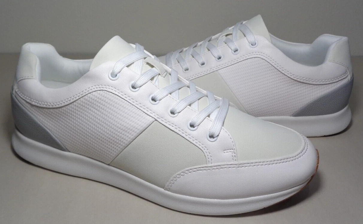 Steve Madden Size 10 M SCEETR White Lace Up Jogger Sneakers New Men's Shoes