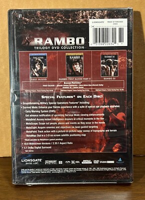 Rambo - Trilogy (Sylvester Stallone) DVD- First Blood/Rambo 2 & 3