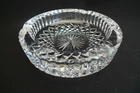 VINTAGE SIGNED WATERFORD CRYSTAL ASHTRAY HEAVY LARGE 6" SIZE W/ 3 WELLS PERFECT