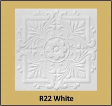 Glue Up Ceiling Tile Easy Installation R22W Antique White Behr Satin Lot of 8pcs