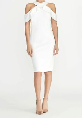 $109 Rachel Roy Women's White Ruffled Cold-Shoulder Halter Sheath Dress Size XS | eBay $109 Rachel Roy Women's White Ruffled Cold-Shoulder Halter Sheath Dress Size XS | eBay