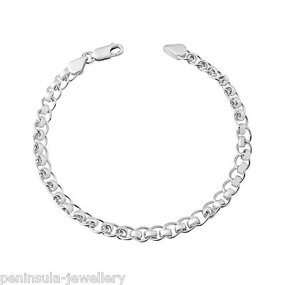 Sterling Silver Bracelet Ladies 7.5'' Fancy Link Gift Boxed 9.3g Hallmarked