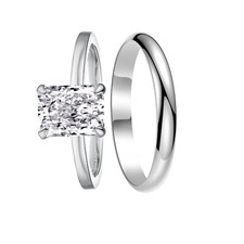 Personalised Gifts 18K Gold Sterling Silver Open Ring Zircon Customised Message