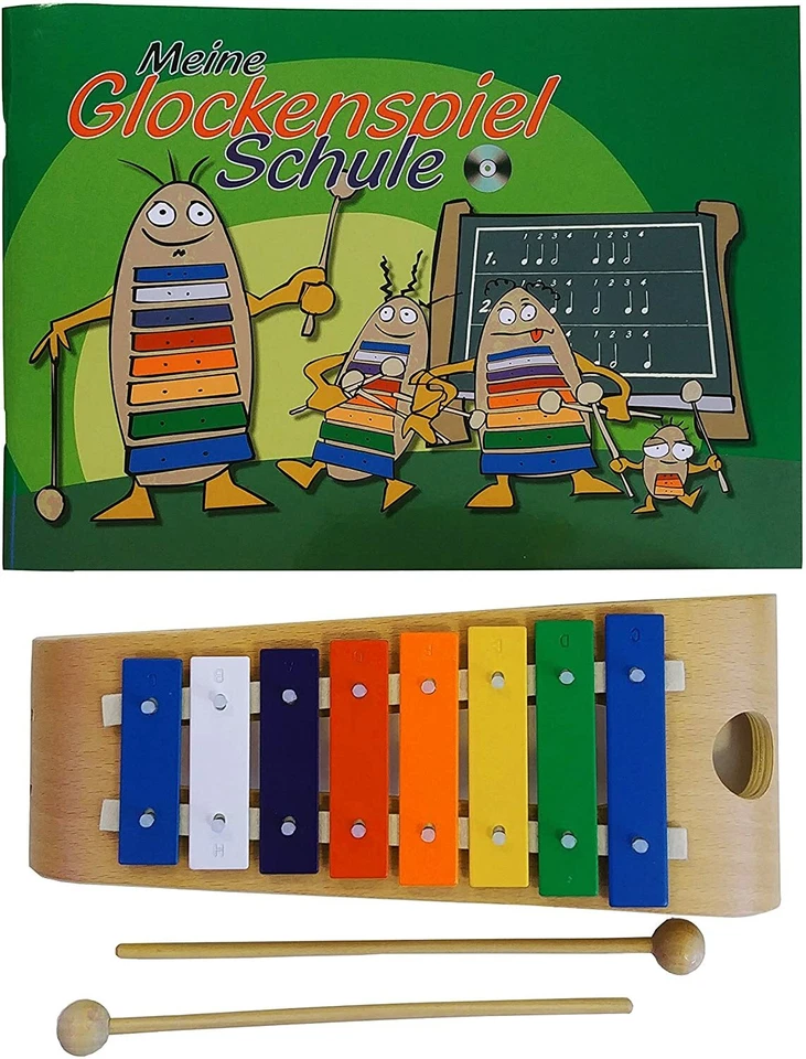 STARTER Glockenspiel-Set - Der ideale Einstieg - Glockenspiel mit Holzkorpus + Lehrheft