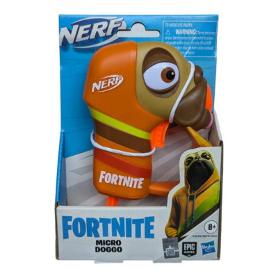 NERF Fortnite Mirco Doggo Dart Gun Microshots Blaster Hasbro Epic Games Pug