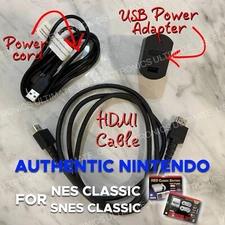Official Nintendo OEM SNES/NES Classic Mini USB AC Power Adapter HDMI Poster Man