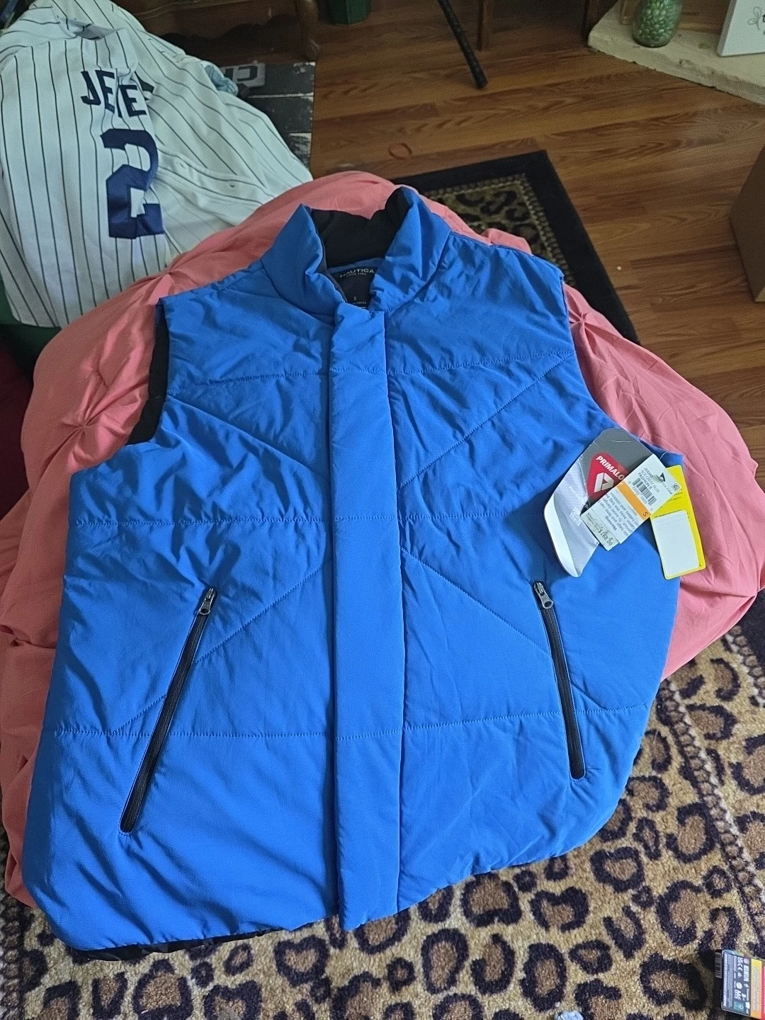 NAUTICA PERFORM WATER RES. PRIMALOFT FILL ZIP BLUE VEST JACKET NEW W/TAGS! Small