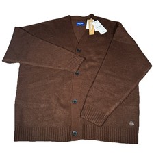 Jack  Jones Men  s XXL Jorollie Knit Chocolate Lab Cardigan Sweater NWTS