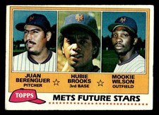 1981 Topps #259 Mets Future Stars Berenguer/ Brooks/ Mookie Wilson RC