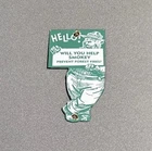 VINTAGE SMOKEY BEAR FOREST PORCELAIN SIGN CAR GAS TRUCK MOTORCYCLE OIL