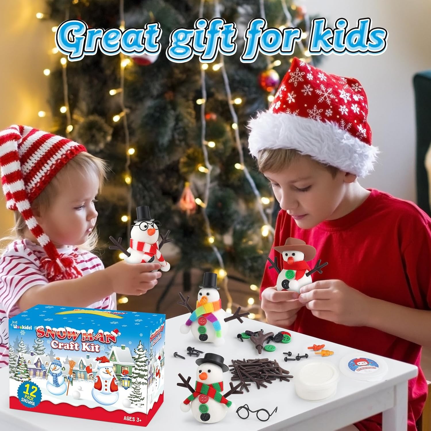 wookidel 12Pack Build a 5.55 x 8.31 x 3.74 inches, White, Black, Red, Green 