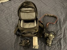 Canon EOS Rebel T3 Digital SLR Camera Black w/ Lens, Bag, Charger, and Flash