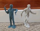 2 MARX 6 inch MAN FROM UNCLE FIGUREs  w RADIO, GUN Etc 1966