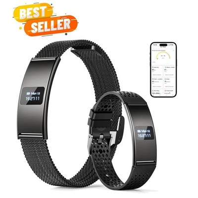 Smart Bracelet, Subscription-Free 24/7 Health Tracking, Heart Rate, SpO2, HRV...