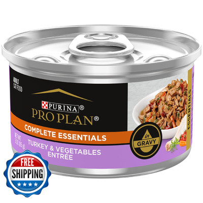 Purina Pro Plan Wet Cat Food, Turkey & Vegetable, 3oz Cans, 24-Pack