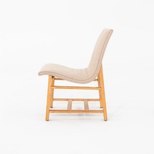 1939 Charles Eames and Eero Saarinen Kleinhans Armless Chair in Beech w/ Fabric