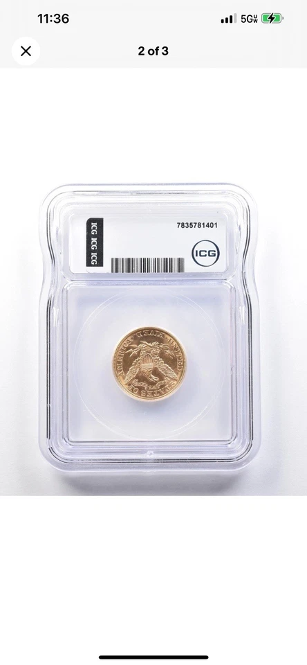 1882 $5 Liberty Head Gold Half Eagle MS 62 could be a gem 63 ? .2419 oz gold 🥳 - Image 2 of 2