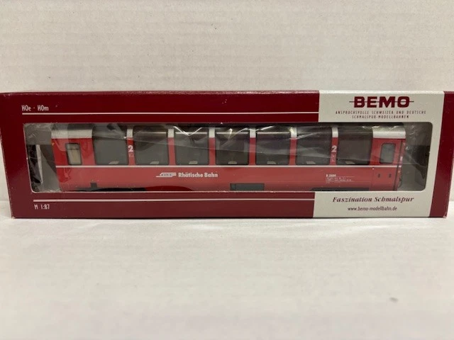 BEMO H0m B 2504 Panoramawagen RhB Rhätische Bahn rot 3294 104