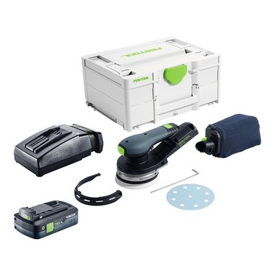 Festool ETSC 2 125-Basic Exzenterschleifer 18 V 125 mm + 1x Akku 4,0 Ah + Lader