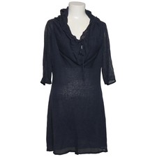 Vetono, Tunika, Größe: S, Grau, Baumwolle/Leinen/Viskose, Feinstrick, Damen #uvF